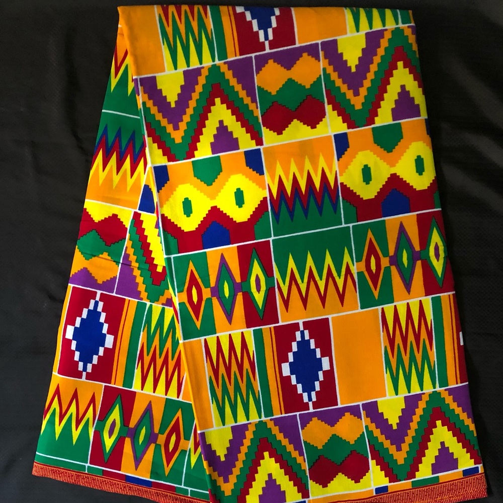 Kente African Print Fabric|100% Wax Cotton Fabri…